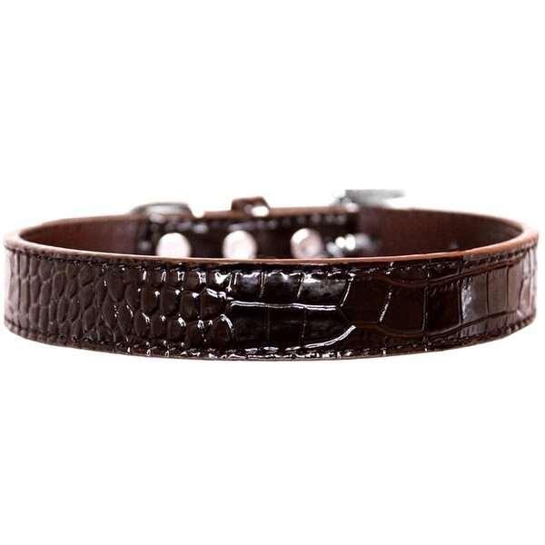 Tulsa Plain Croc Dog CollarChocolate Size 14, Pet Pal, Mfr#: PE816419